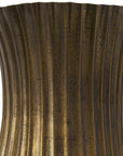 11" Gold Metal Corner Wall Light