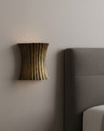 11" Gold Metal Corner Wall Light