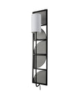47" Black Metal and Fabric Wallchiere Sconce
