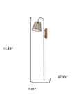 16" Brown And Black And Brown Metal Wallchiere Sconce