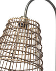 16" Brown And Black And Brown Metal Wallchiere Sconce