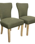 Seven Piece Dark Brown Round Solid Wood Dining Set with Six Chairs