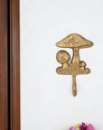 4" Gold Cast Iron Mushroom Wall Hook
