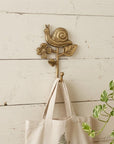 5" Gold Cast Iron Snail Wall Hook
