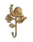 5" Gold Cast Iron Snail Wall Hook