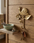 5" Gold Cast Iron Snail Wall Hook