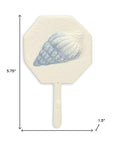 4" Blue And Cream Cast Iron Conch Shell Wall Hook