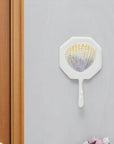 4" Cream And Pearl Cast Iron Seashell Wall Hook