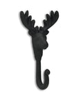 3" Black Cast Iron Deer Stag Wall Hook