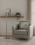 63" Antiqued Brass Metal Reading Floor Lamp With Antiqued Brass Metal Cone Shade