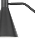 63" Gray Metal Reading Floor Lamp With Gray Metal Cone Shade