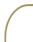 68" Antiqued Brass Metal Reading Floor Lamp With Off White Fabric Empire Shade