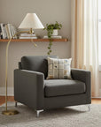 68" Antiqued Brass Metal Reading Floor Lamp With Off White Fabric Empire Shade