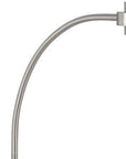 68" Nickel Metal Reading Floor Lamp With White Fabric Empire Shade