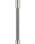 60" Silver Metal Floor Lamp With White Fabric Drum Shade