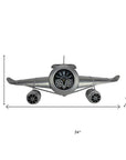 34" Black And Silver Iron Silent Analog Exposed Gear Novelty Wall Clock