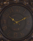 20" Brown And Gold Heavy Duty Plastic Silent Analog Round Wall Clock