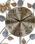 27" Gold Silver And Black Silent Analog Novelty Wall Clock