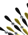 27" Gold And Black Silent Analog Starburst Wall Clock