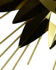 25" Gold And Black Silent Analog Starburst Wall Clock