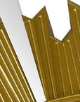 18" Gold And Silver Resin Silent Analog Sunburst Wall Clock