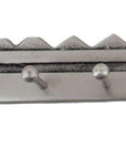 16" Silver Five Hook Wall Mount Key Shaped Coat Rack