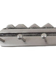 16" Silver Five Hook Wall Mount Key Shaped Coat Rack