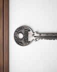 16" Silver Five Hook Wall Mount Key Shaped Coat Rack