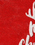 24" X 36" Red And White Coir Reindeer Outdoor Christmas Door Mat
