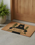 24" X 36" Natural And Black Coir Bear Outdoor Door Mat