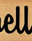 24" X 36" Natural And Black Bold Hello Outdoor Coir Door Mat