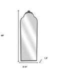 65" Black Metal Arch Full Length Hanging Mirror