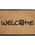 24" X 36" Natural And Black Coir Welcome Outdoor Door Mat