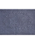 24" X 36" Dark Gray Striped Hello Outdoor Polypropylene  Door Mat