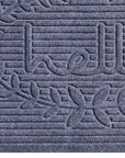 24" X 36" Dark Gray Striped Hello Outdoor Polypropylene  Door Mat