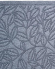 24" X 36" Gray Botanical Leaves Outdoor Polypropylene Door Mat