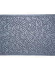 24" X 36" Gray Botanical Leaves Outdoor Polypropylene Door Mat