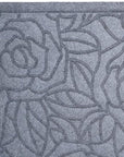 24" X 36" Gray Floral Outdoor Polypropylene Door Mat