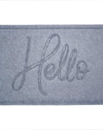 24" X 36" Gray Hello Outdoor Polypropylene Door Mat