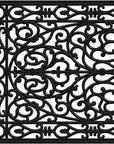 24" X 48" Black Scrollwork Outdoor Rubber Door Mat