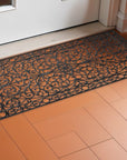 36" X 72" Black Scrollwork Outdoor Rubber Door Mat