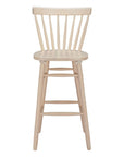 Set of Two 30" Natural Solid Wood Bar Height Bar Chairs