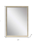 39" Silver Solid Wood Framed Accent Mirror