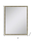 42" Silver Wood Accent Mirror
