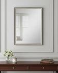38" Silver Wood Accent Mirror