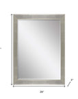 41" Silver Solid Wood Framed Accent Mirror
