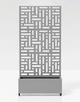 72" X 35" Gray Metal Rectangular Planter Box