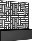 47" X 47" Black Metal Rectangular Planter Box
