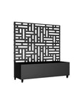 47" X 47" Black Metal Rectangular Planter Box