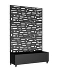 72" X 47" Black Metal Rectangular Planter Box